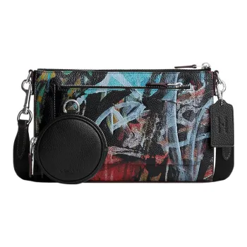 COACH MINT+SERF Collaboration Holden Pebbled Leather Envelope Bag Shoulder Bag Crossbody Bag Regular Women's Black