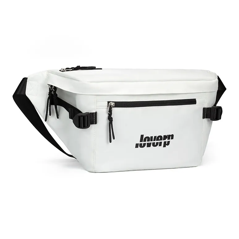 LOVERPUSS Polyester Crossbody Bag Sling Bag Fanny Pack Regular Unisex Dazzling Color White-7