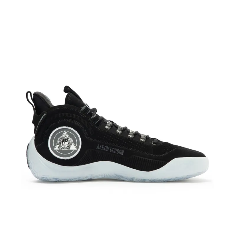 361° AG4 Basketball Shoes Men Mid Top Obsidian Black/361 Degrees White-1