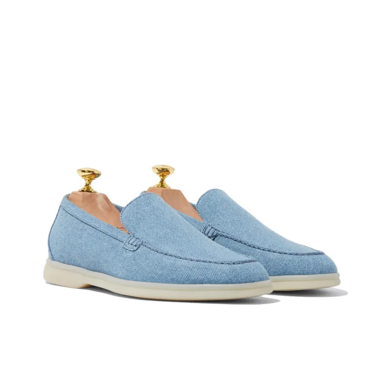 SCAROSSO Almond toe Denim Loafers Women's-1
