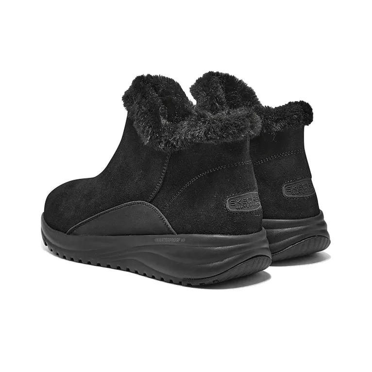 Skechers ON THE GO STELLAR Warm Anti Slip And Wear Resistant Short Snow Boots Women's All Black-4