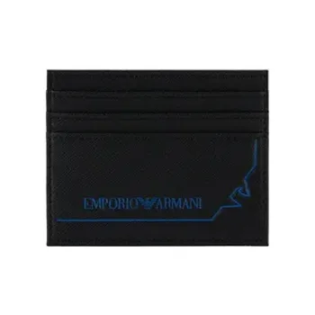 EMPORIO ARMANI Polyurethane Card Holder Men's Black