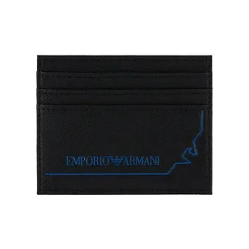 EMPORIO ARMANI Polyurethane Card Holder Men's Black-0