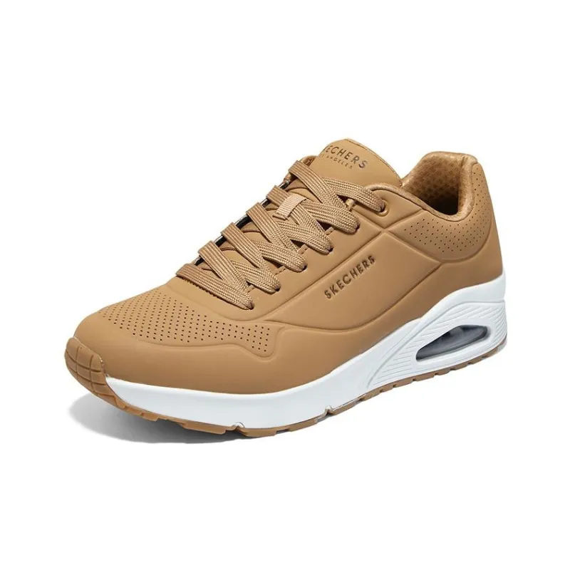 Skechers Uno Sand Dune Butterfly Anti Slip Wear Resistant Low Top Skateboard Shoes Men's Tan-2