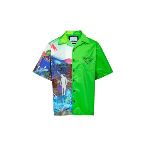 PRADA Shirts Men Green