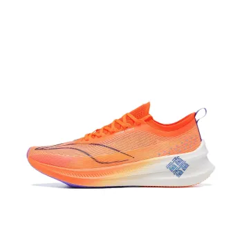 LiNing Feidian 3 Elite Cushioning Breathable Low Top Marathon Running Shoes Unisex Fluorescent Melon Orange