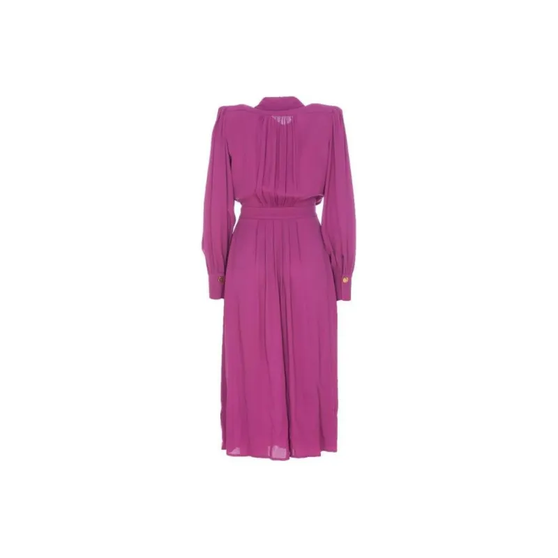 Elisabetta Franchi Long Sleeved Dresses Women's Purple-1