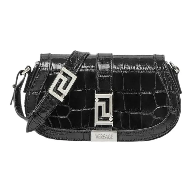 VERSACE Cow Leather Crossbody Bag Shoulder Bag Mini Women's Black-0