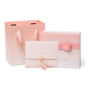 VINEY Cow Leather Leather Clip Clutch Small Size Women's Pink
