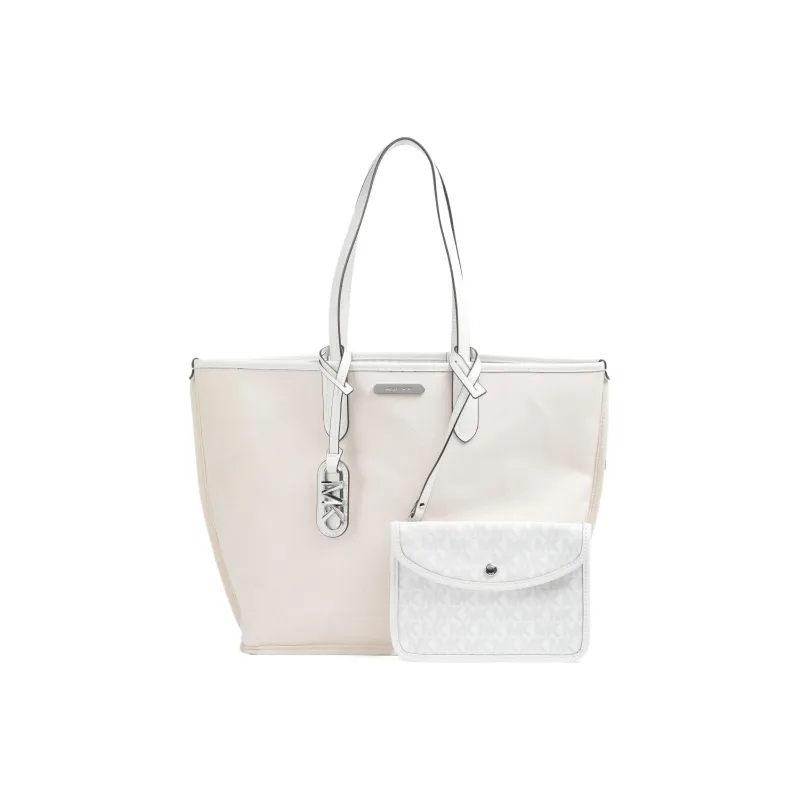 MICHAEL KORS Artificial Leather Tote Bag Shopping Bag Shoulder Bag Handbag Large Size Women's White-4