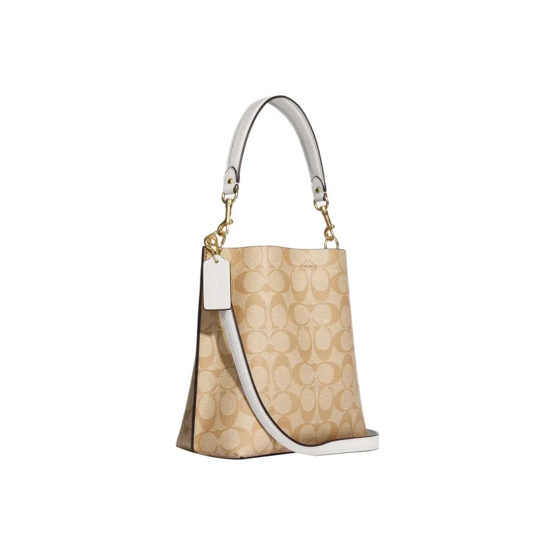 COACH Mollie Artificial Leather Bucket Bag, Handbag, Shoulder Bag, Crossbody Bag Regular Women's Khaki-11