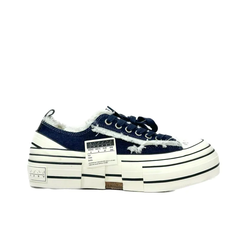 PEACE AND AFTER G.O.P Lows x VESSEL Wear Resistant Slip Resistant Low Top Canvas Shoes Unisex Blue-1