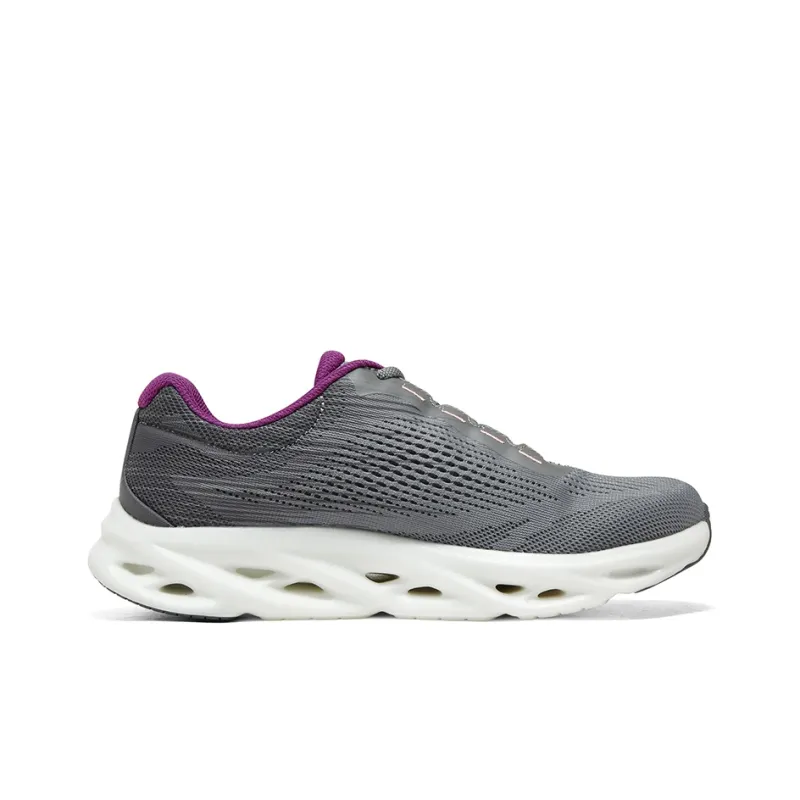 Skechers Go Run Speed Swirl Tech Anti Slip Wear Resistant Low Top Running Shoes Women's Gray Purple-1