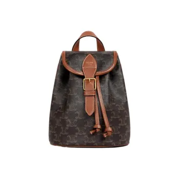 CELINE Triomphe Floco TAN Mini Backpack Brown
