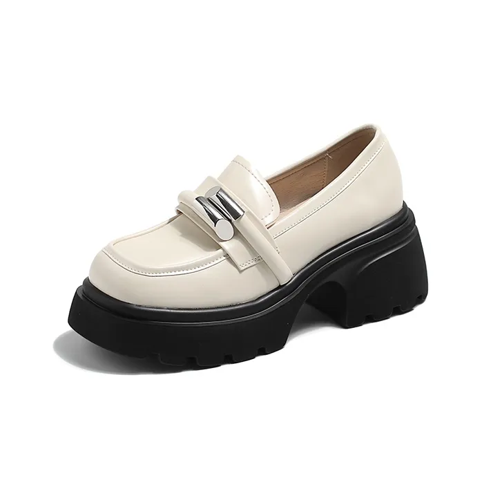 MIS. DANNY Loafers Women's Beige/Black-5