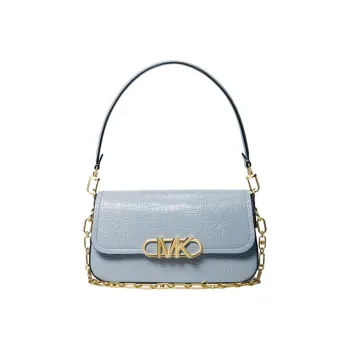 MICHAEL KORS PARKER Crocodile Embossed Leather Portable Crossbody Bag Shoulder Bag Women's Blue