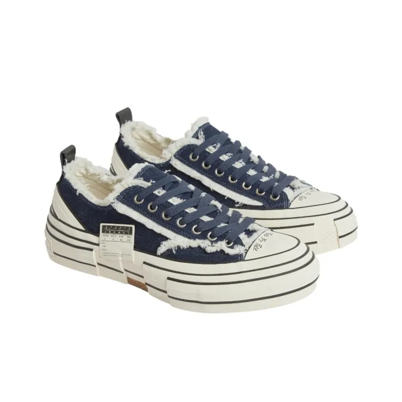 PEACE AND AFTER G.O.P Lows x VESSEL Wear Resistant Slip Resistant Low Top Canvas Shoes Unisex Blue-2