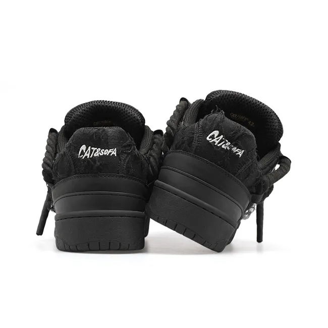Cat&Sofa Dirty Braid Series Skateboarding Shoes Unisex Swag-3