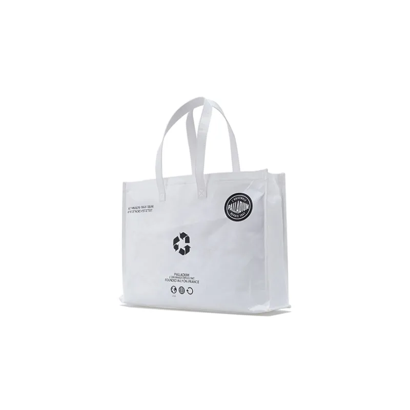 Palladium Polyurethane Tote Bag, Shopping Bag, Shoulder Bag, Handbag Regular Women's White-1