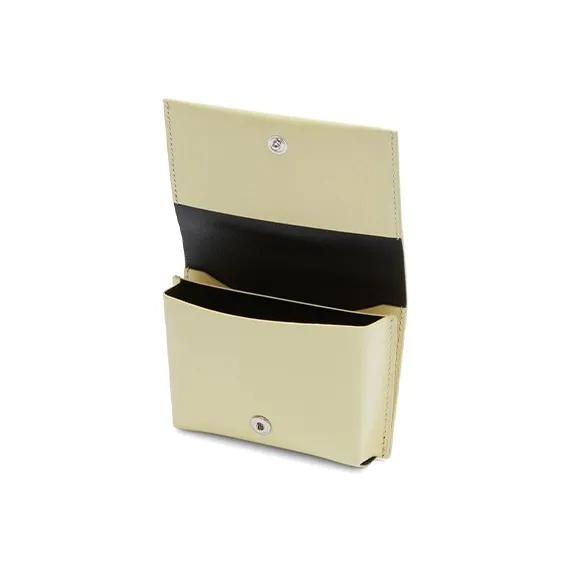 JIL SANDER Calfskin Wallet Women's Beige Yellow-2