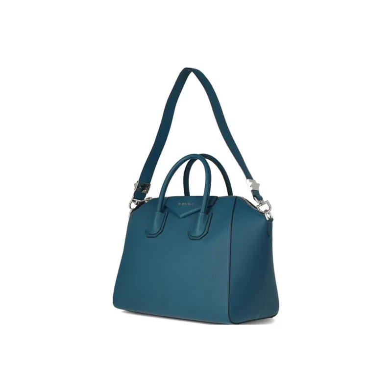 Givenchy Antigona Leather Shoulder Bag Crossbody Bag Handbag Medium Size Women's Blue-1