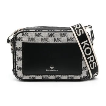 MICHAEL KORS Fabric Shoulder Bag Crossbody Bag Women's Black/White