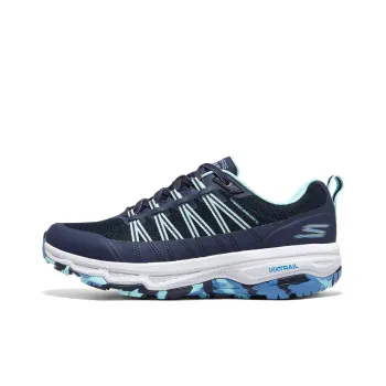 Skechers Go Run Trail Altitude Anti Slip Wear Resistant Low Top Outdoor Shoes Women's Marine Blue Light Green