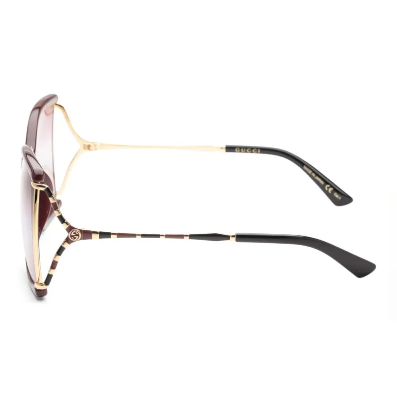 GUCCI Plastic Irregular Shape Sunglasses Women's Multicolor-2