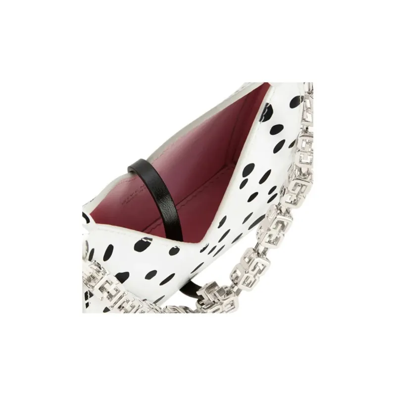 Givenchy Disney Collaboration Cut out Cow Leather Shoulder Bag, Handbag, Shoulder Bag Women's Black & White-4