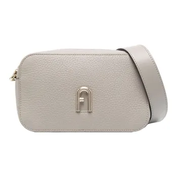 Furla Primula Grained Cow Leather Shoulder Bag Crossbody Bag Mini Women's Taupe