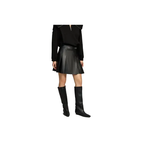 ELLE Leather Short Skirts Women's Black