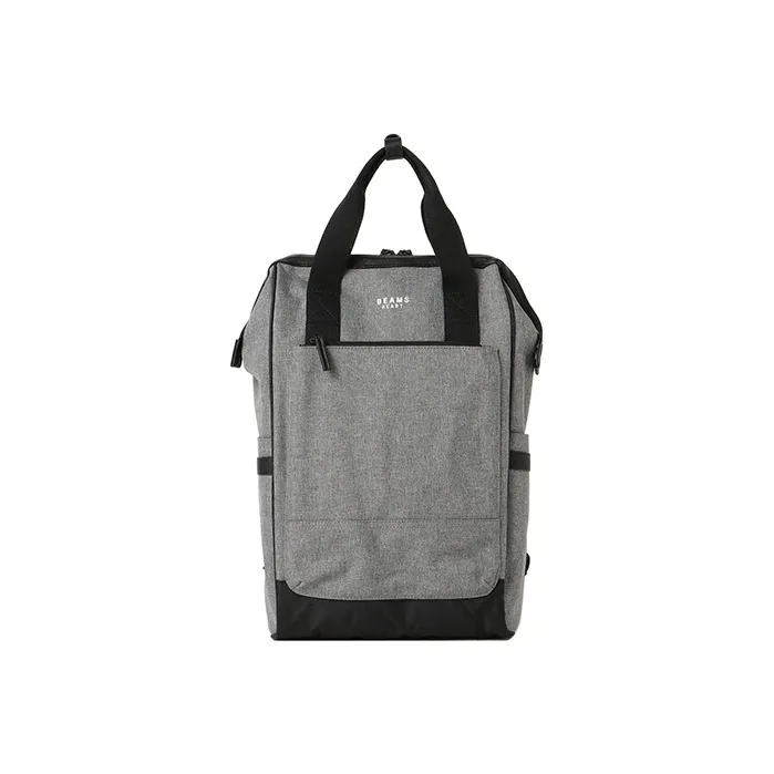 Beams Polyester Backpack Men's Charcoal Gray-0