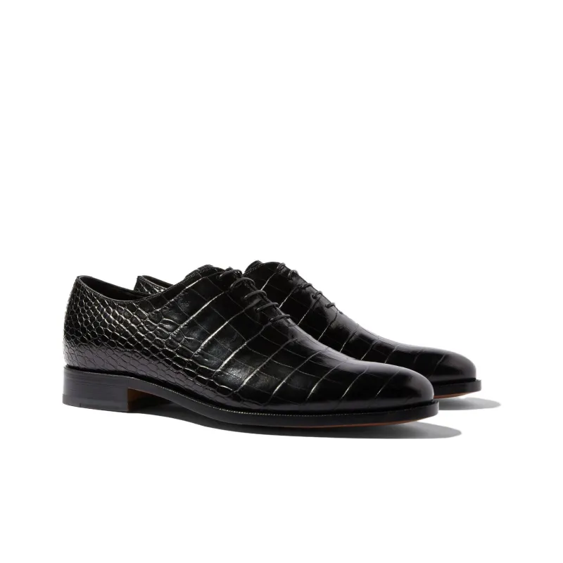 SCAROSSO Ignazio Embossed Oxford Lace Up Shoes-1