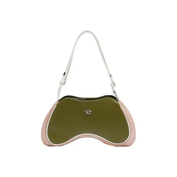 DIESEL Polyurethane Handbag, Shoulder Bag Women's Green/Pink