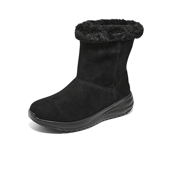 Skechers ON THE GO STELLAR Thermal Abrasion Resistant Slip Resistant Short Snow Boots Women's All Black-2