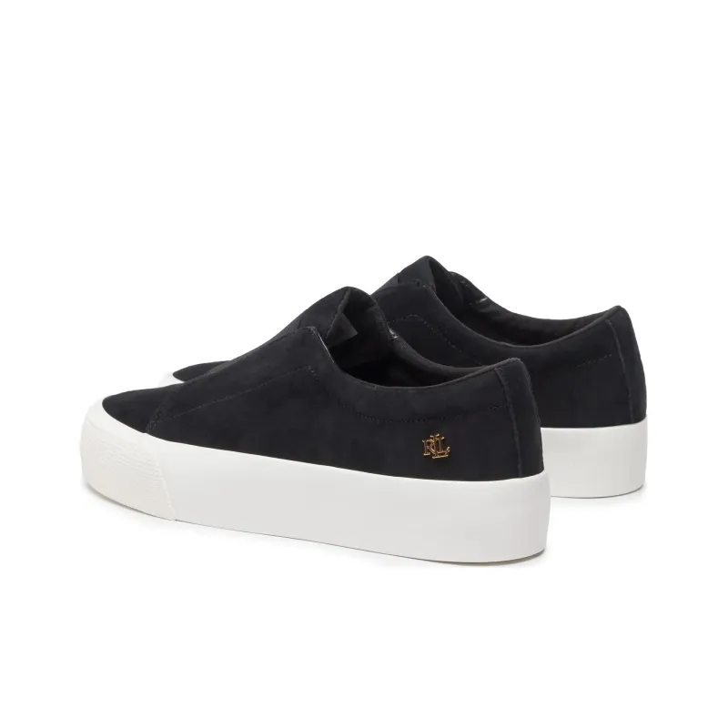 Polo Ralph Lauren Low-Top Skateboard Shoes 3cm Women's Black-3