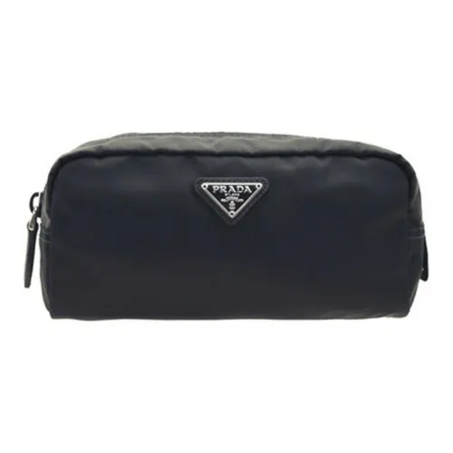 PRADA Nylon Makeup Bag Women's Black