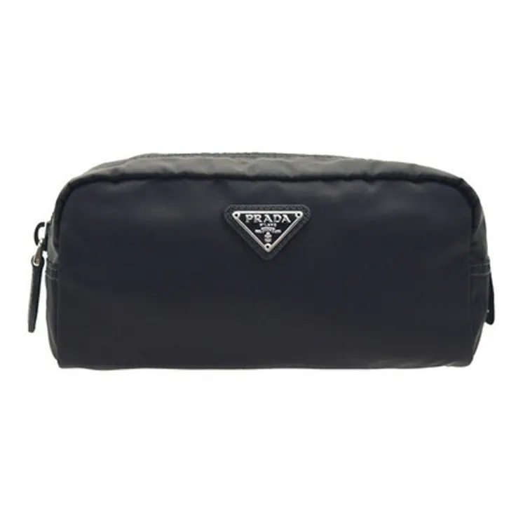 PRADA Nylon Makeup Bag Women's Black-0