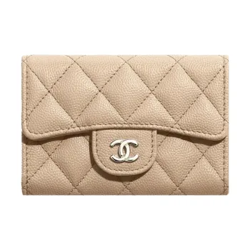 CHANEL Classic Card Holder Beige AP0214