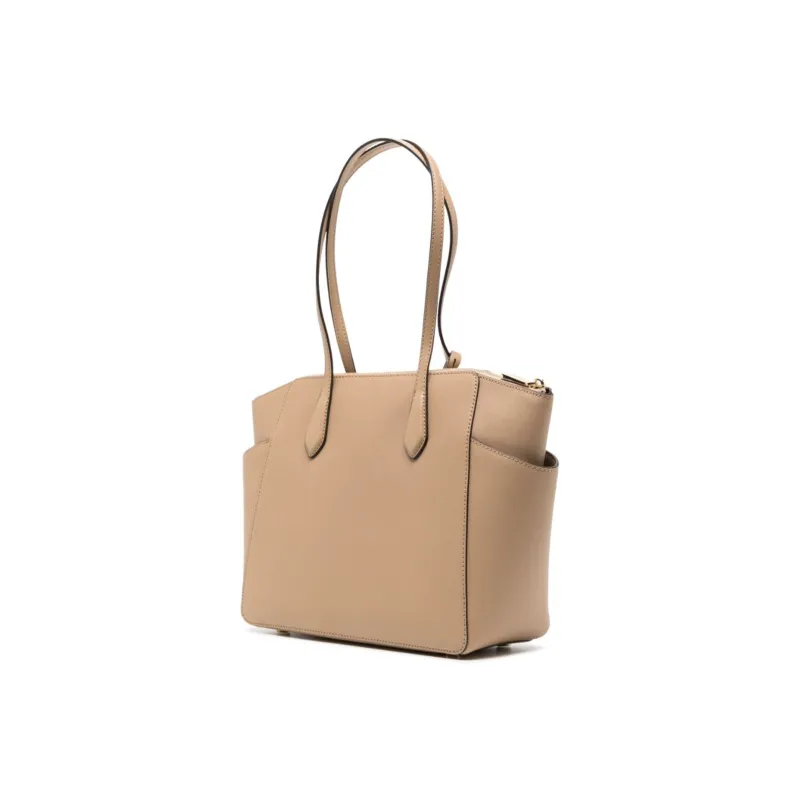MICHAEL KORS MARILYN Leather Tote Bag, Shopping Bag, Shoulder Bag, Handbag Women's Beige-1