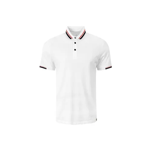 PEAK Polo Shirts Men All White