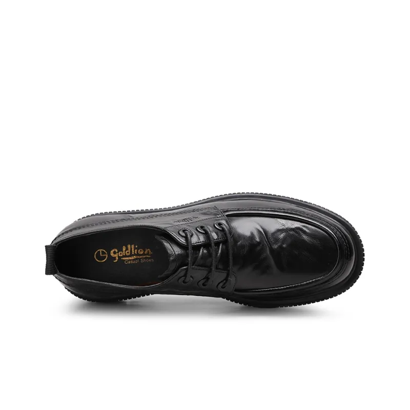 GOLDLION Dress Shoes Men Low Top Black/Brown-2