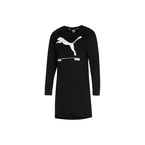 PUMA Long-Sleeved Dresses Women's Black