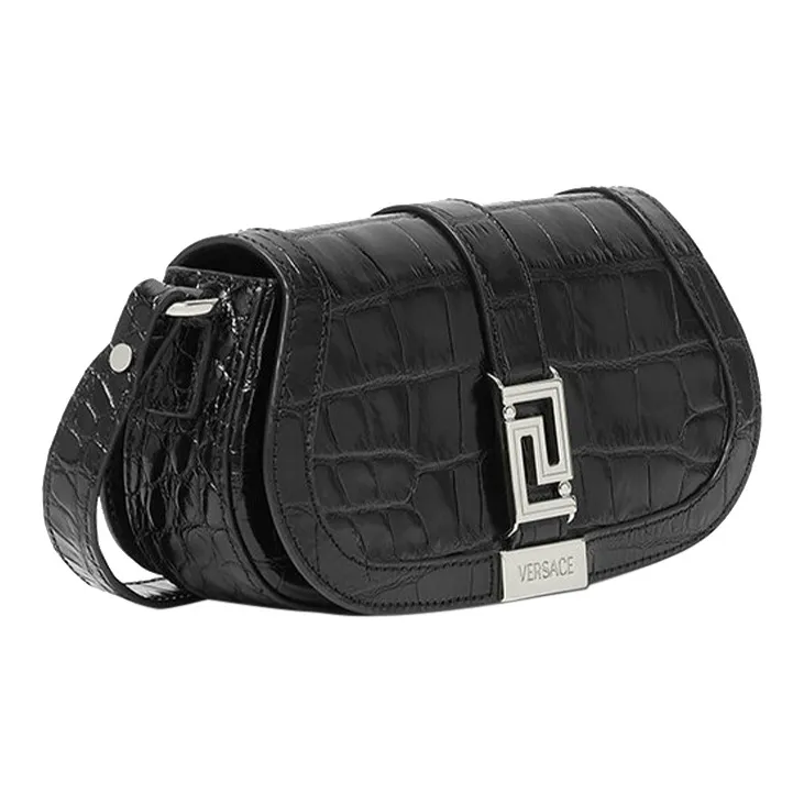 VERSACE Cow Leather Crossbody Bag Shoulder Bag Mini Women's Black-1