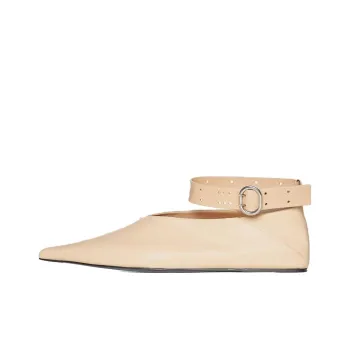 JIL SANDER Scarpa Leather Ballerina Shoes