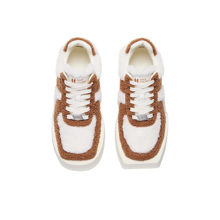 CHOCO CONCERT Low Top Stylish Skateboarding Shoes Unisex Teddy Brown-4