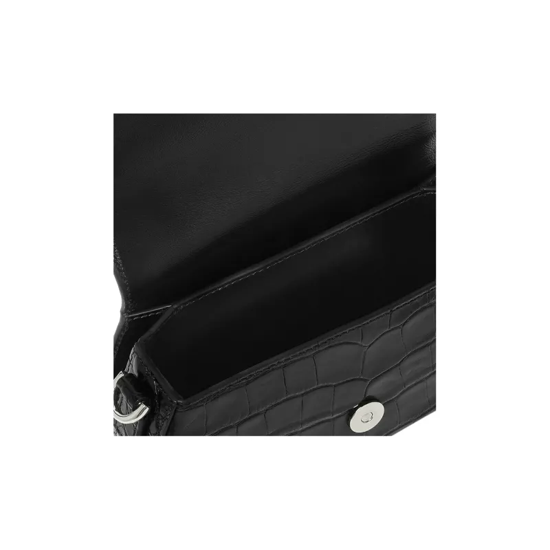 VERSACE Cow Leather Crossbody Bag Shoulder Bag Mini Women's Black-4