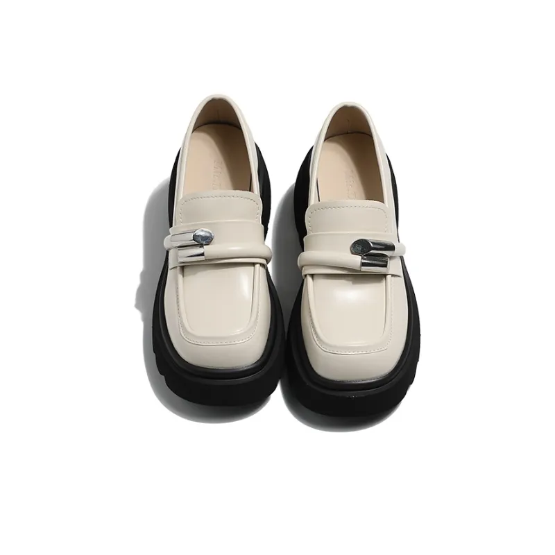 MIS. DANNY Loafers Women's Beige/Black-6