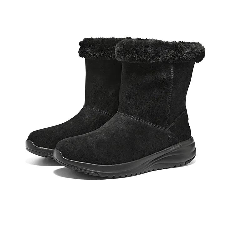 Skechers ON THE GO STELLAR Thermal Abrasion Resistant Slip Resistant Short Snow Boots Women's All Black-3