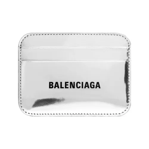 Balenciaga Women'ss Mirror Effect Card Holder Silver